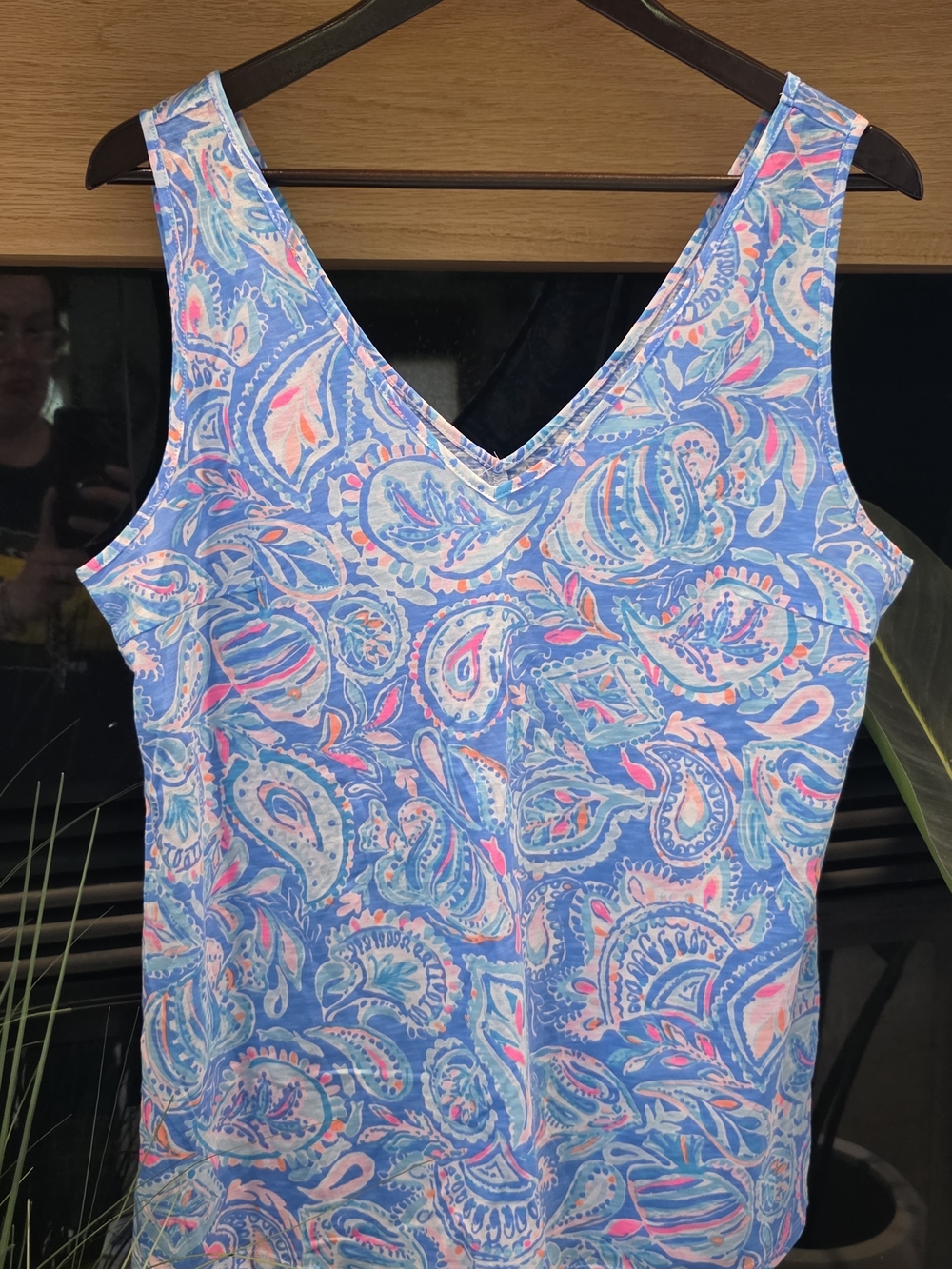 EUC Gigi Tank in Zanzibar Blue Fish Kiss 🌴🐚 Size Medium
